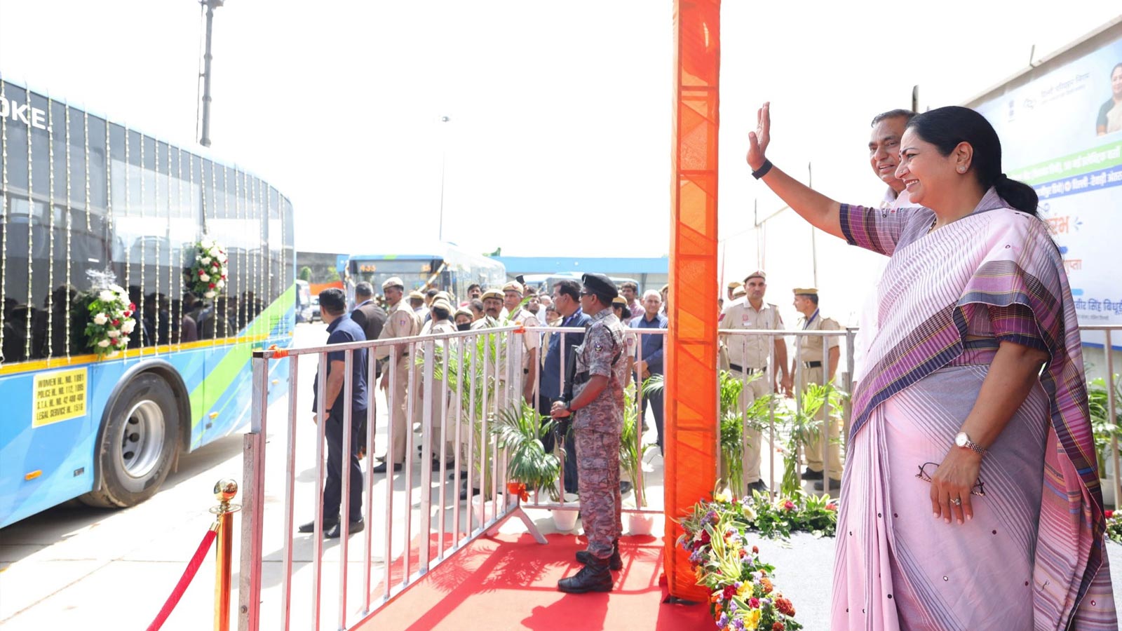 Delhi CM launches automated vehicle testing station, flags off 50 e-buses