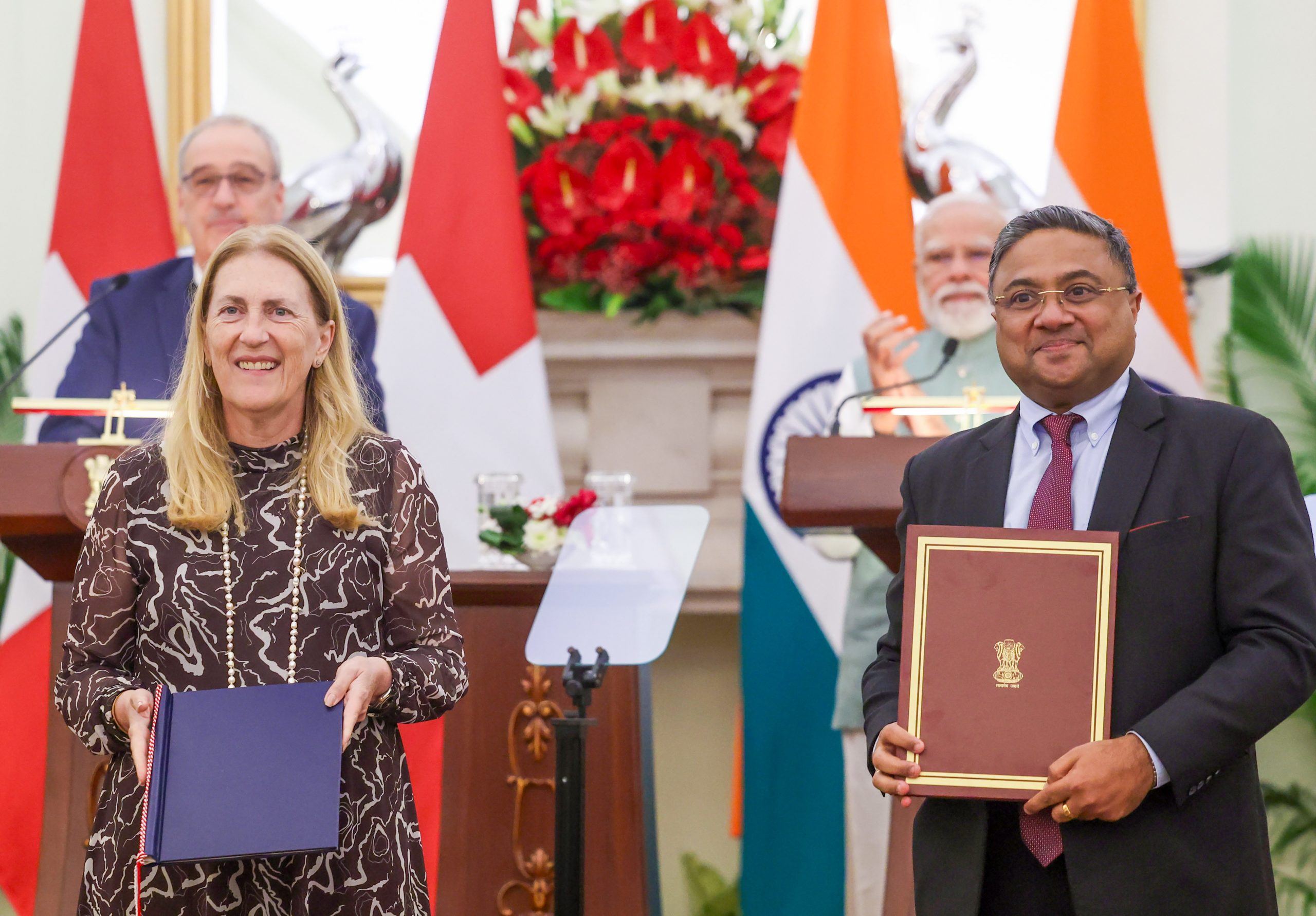 भारत-स्विट्जरलैंड ने कई क्षेत्रों में सहयोग बढ़ाने के लिए किए समझौते