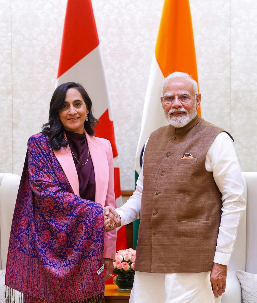 New Delhi: Canadian Foreign Minister Anita Anand Meets Narendra Modi