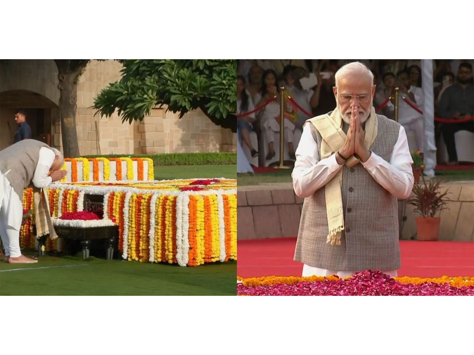प्रधानमंत्री मोदी ने राजघाट जाकर बापू को पुष्पांजलि अर्पित की, कहा- महात्मा गांधी के विचारों ने पूरी दुनिया को प्रेरित किया