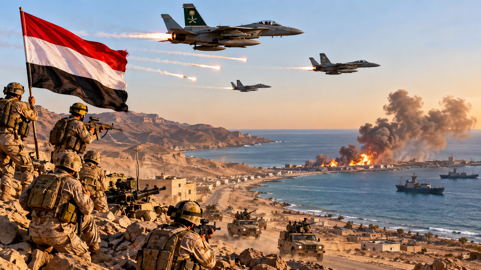 Yemen govt launches major offensive, backed by Saudi airpower; claims key strategic gains along Red Sea coast