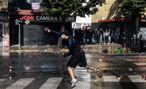 Banks, buildings burn as Albania’s capital Tirana erupts into student violence