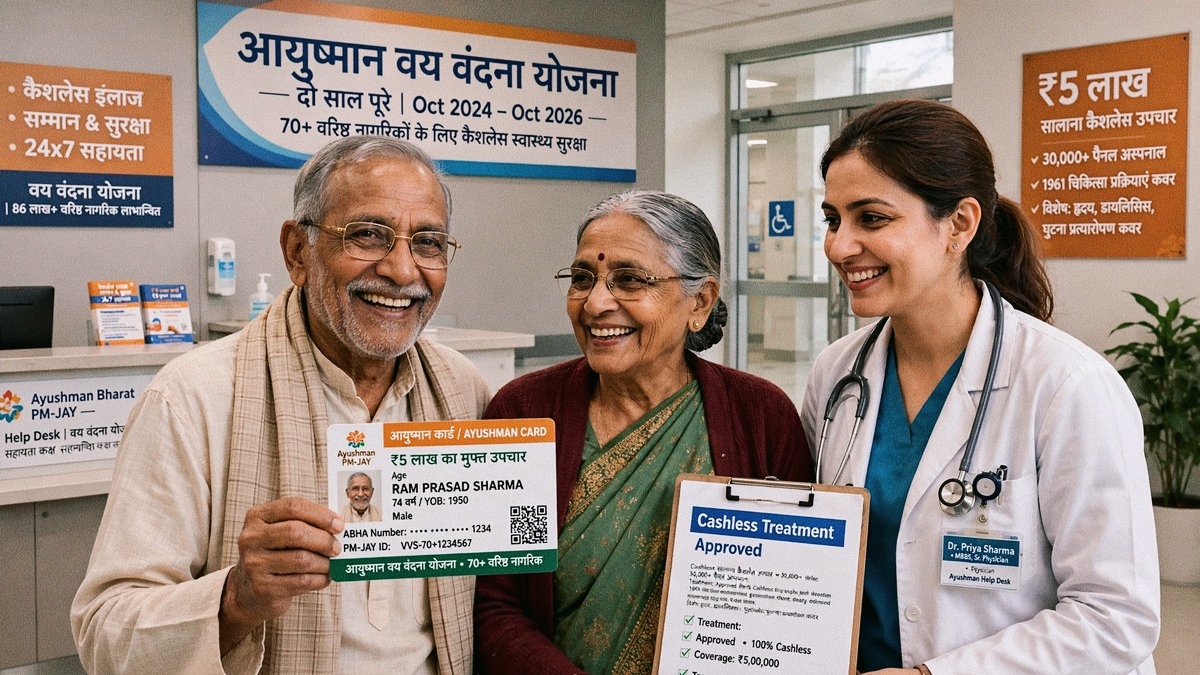 आयुष्मान वय वंदना योजना के दो साल पूरे, बुजुर्गों के इलाज के लिए 5,668.80 करोड़ रुपए के उपचार स्वीकृत