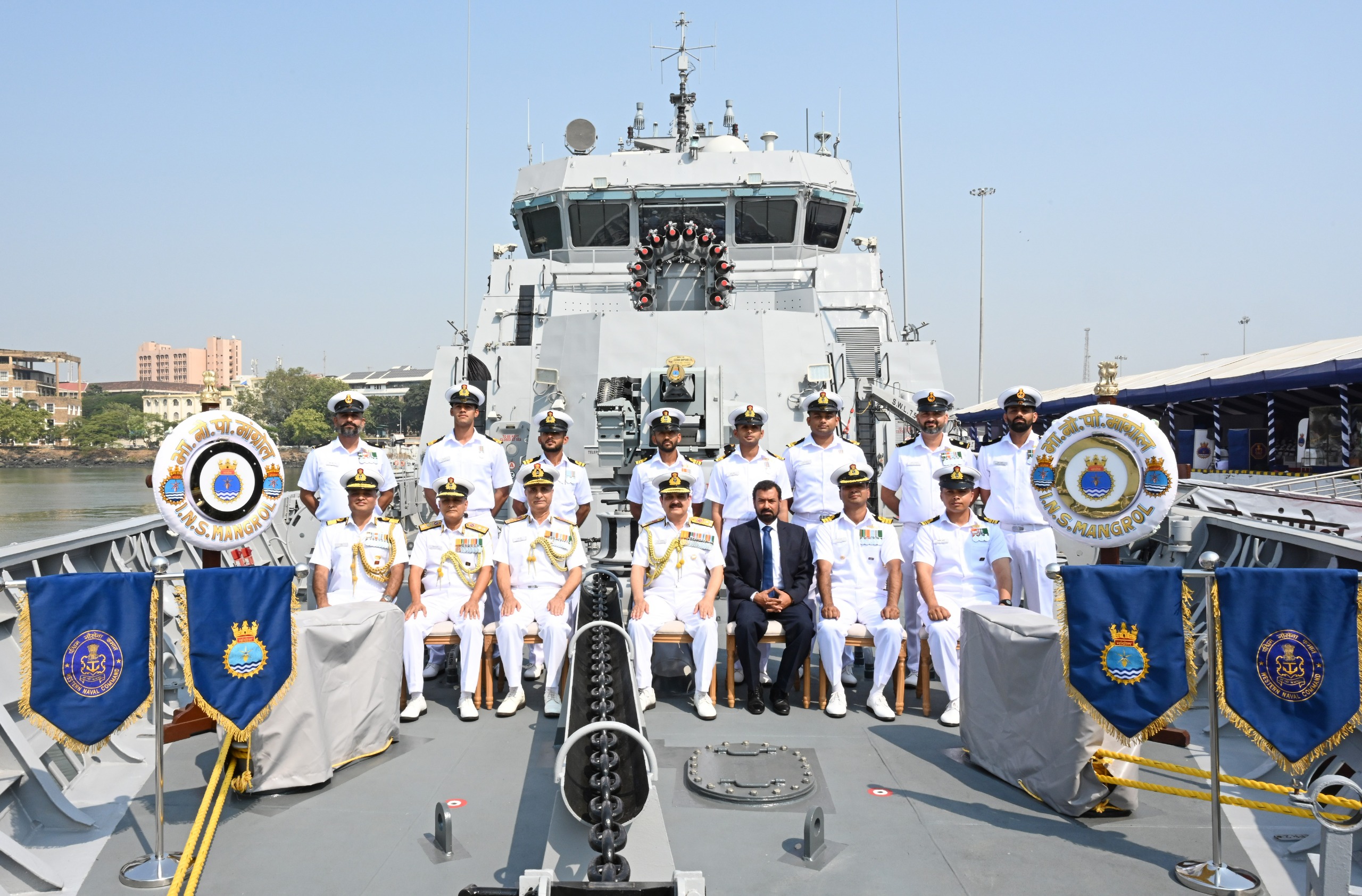 Indian Navy Commissions Indigenous Anti-Submarine Warfare Shallow Water Craft INS Mangrol