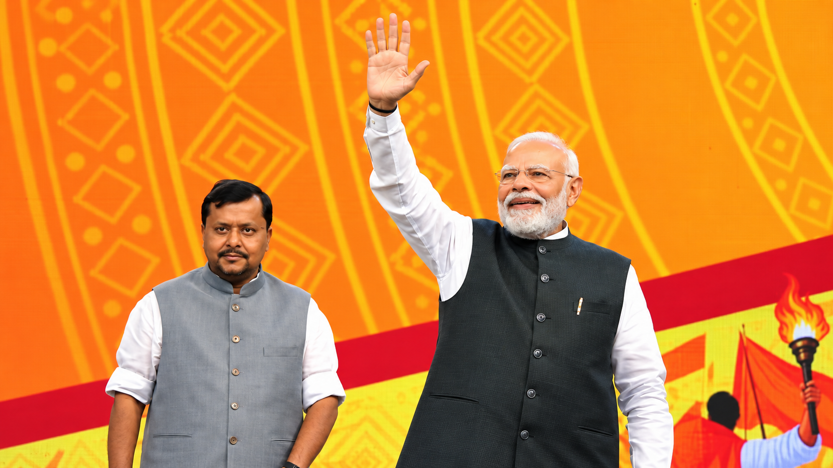 PM Modi receives warm welcome at ‘Viksit Bharat Sankalp Sabha’; Nabin hails his resolve to serve people