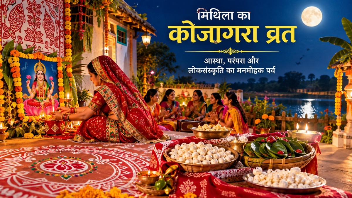 मिथिला का कोजागरा : लोकआस्था, सांस्कृतिक चेतना और आध्यात्मिक परंपरा का अनूठा पर्व