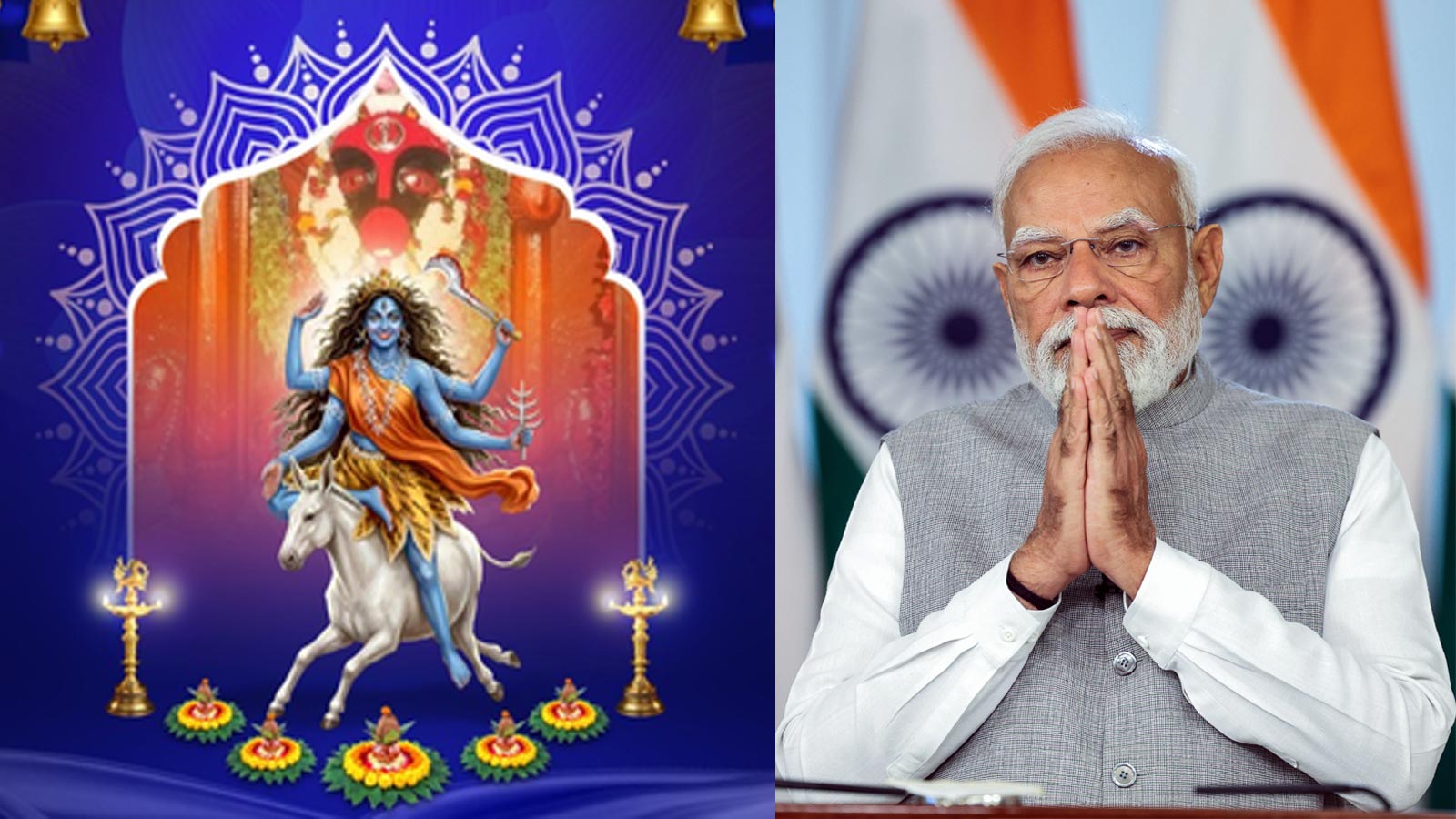 नवरात्रि का सातवां दिन: प्रधानमंत्री मोदी ने शेयर किया देवी की स्तुति का भजन, मां कालरात्रि से समृद्धि की प्रार्थना