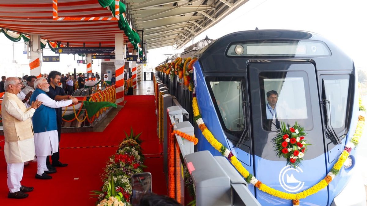 Chennai Metro: PM Modi inaugurates Poonamallee-Vadapalani stretch, rides along with TN CM Vijay
