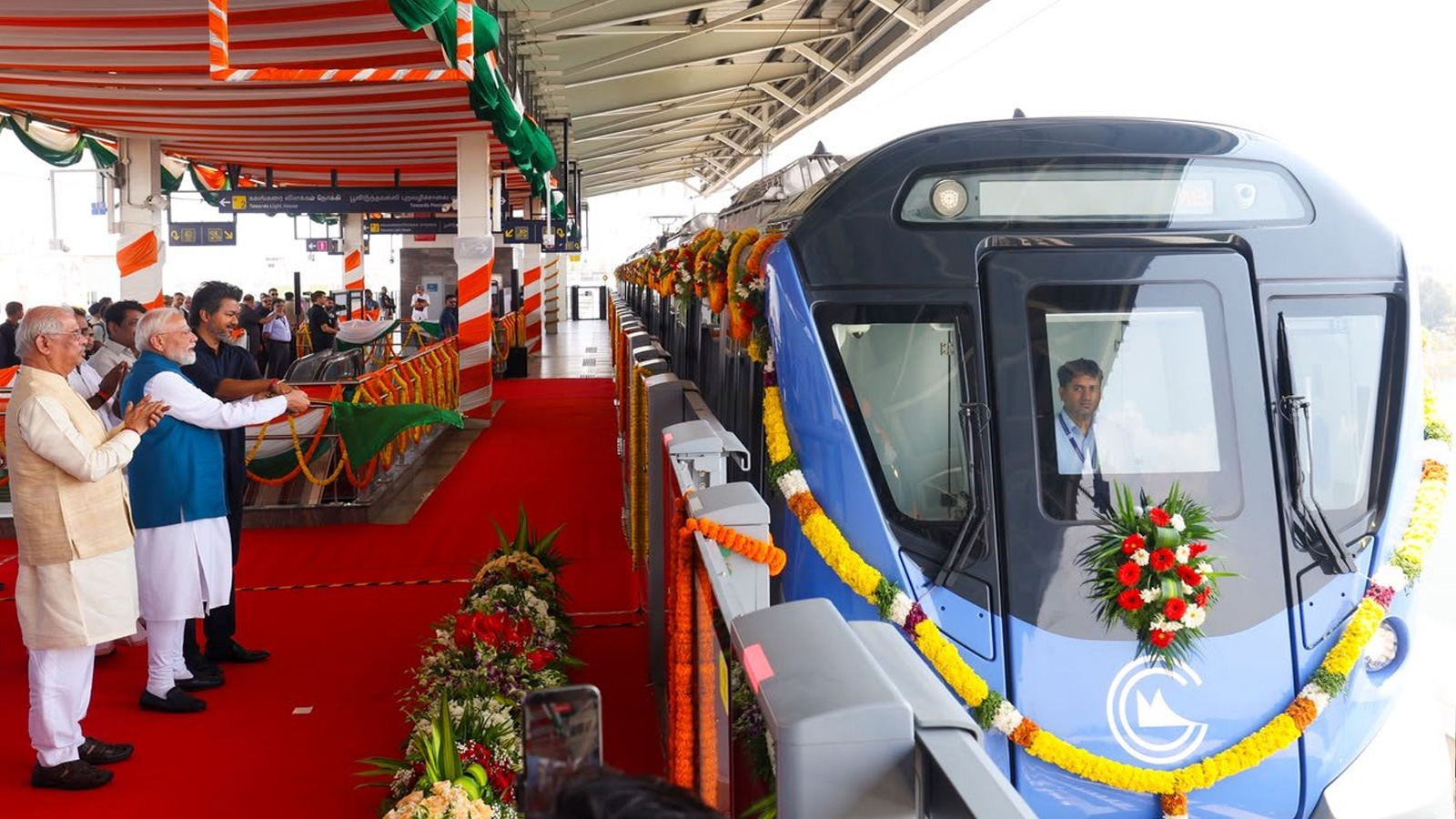 Chennai Metro: PM Modi inaugurates Poonamallee-Vadapalani stretch, rides along with TN CM Vijay