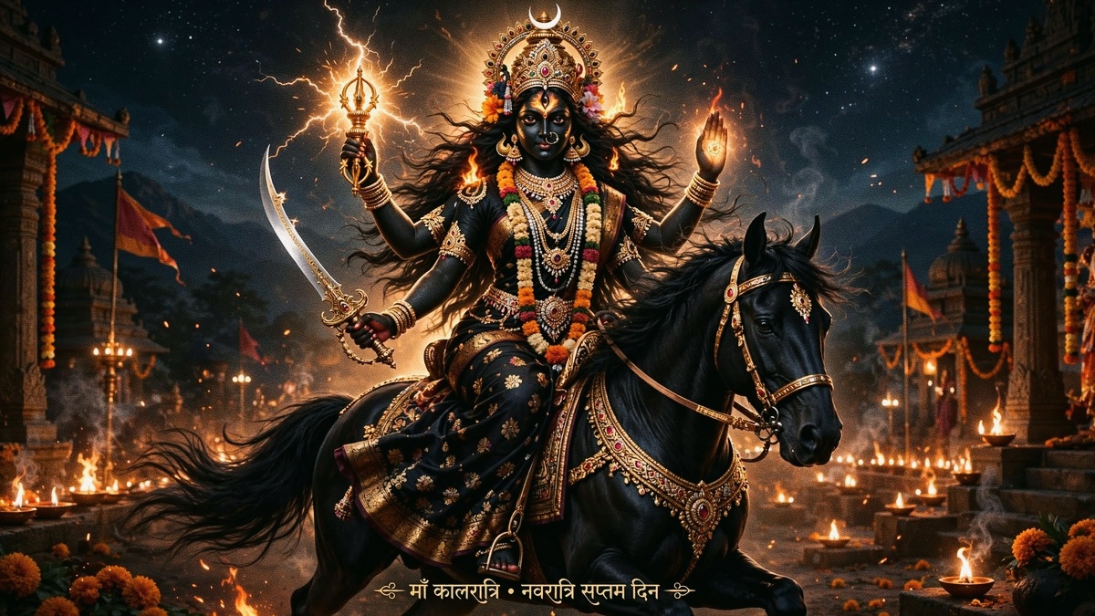 मां कालरात्रि का शक्तिस्वरूप, अंधकार पर प्रकाश और भय पर साहस की विजय का प्रतीक